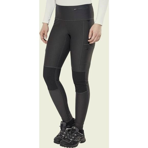 NEW Fjallraven Abisko Trekking Tights Womens Small Dark Gray Hiking Gorpcore - Picture 1 of 12